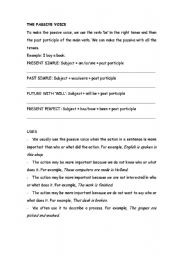 English worksheet: The passive voice - uses