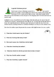 English worksheet: A special christmas present
