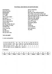 English worksheet: greetings