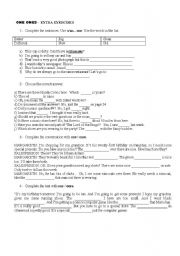 English Worksheet: One Ones