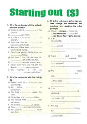 English Worksheet: starting out