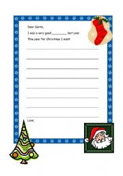 English Worksheet: Santas letter