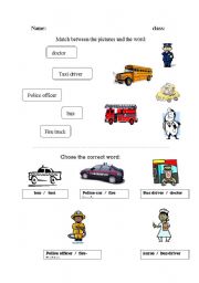 English Worksheet: jobes