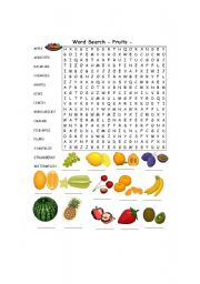 English Worksheet: Word search