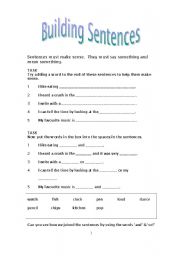 Building sentences 2