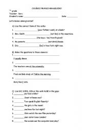 English worksheet: Revision