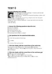 English Worksheet: Test