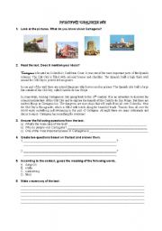 English worksheet: VISITING CARTAGENA