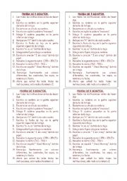 English worksheet: 5 MINUTES TEST