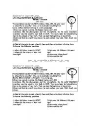 English Worksheet: thomas edison