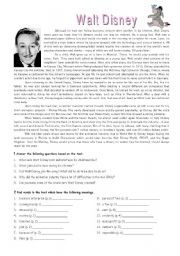 English Worksheet: Walt Disney