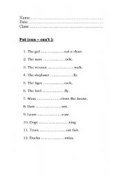 English worksheet: Can/Cant