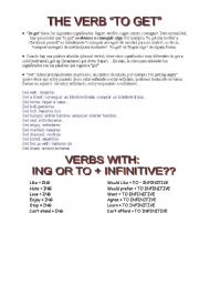 English Worksheet: ING, TO + INFINITIVE, VERB 