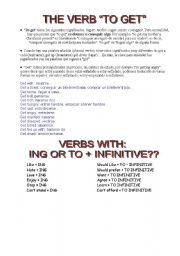 ING, TO + INFINITIVE, VERB 