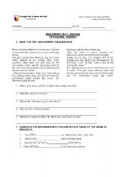 ENTRY TEST 5TH GRADE