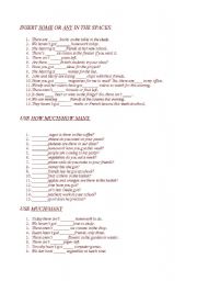English Worksheet: some/any much/many elementary