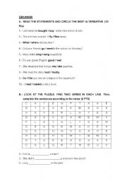 English worksheet: TEST 4TH  1ST PART
