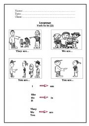 English Worksheet: V. to be(are)