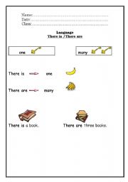 English worksheet: There is / There are