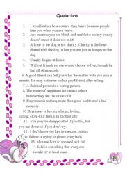 English Worksheet: proverb