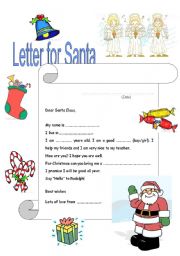 English Worksheet: Letter for Santa