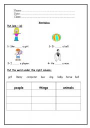 English Worksheet: Revision 