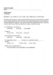 English worksheet: Adverbs of quantity