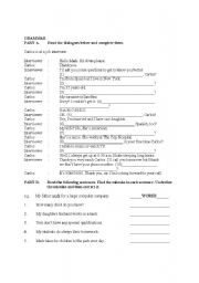 English worksheet: GRAMMAR GENERAL