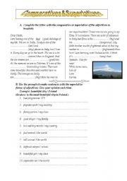 English Worksheet: Comparatives & Superlatives