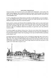 English Worksheet: HOW NEW YORK BEGAN