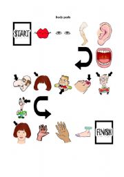 English Worksheet: Body parts