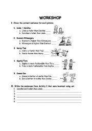 English Worksheet: COMPARATIVES AND SUPERLATIVES