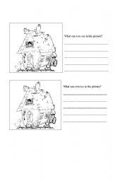 English Worksheet: making sentences about can