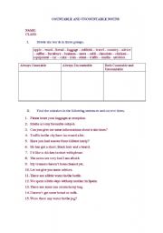 English Worksheet: countable uncountable nouns