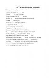 English worksheet: Articles