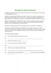 English Worksheet: reading comprehension on traffice rules
