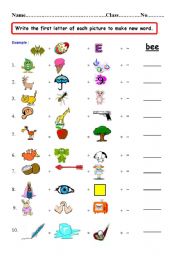 English Worksheet: vocabulary