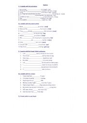 English worksheet: general revision 