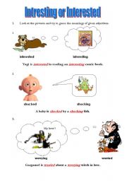 English Worksheet: Interested or Interesting??