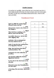 English worksheet: English Language