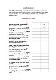 English Worksheet: English Language