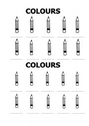 English worksheet: colours