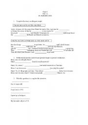 English Worksheet: Past tense