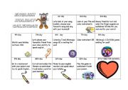 English Worksheet: mid -term calender