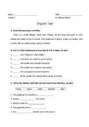 English Worksheet: English Test