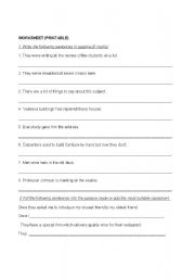 English Worksheet: active passvie