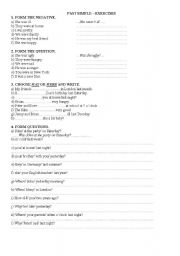 English Worksheet: PAST SIMPLE