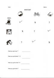 English Worksheet: HAVE GOT