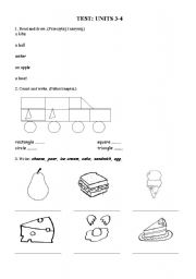 English worksheet: English test