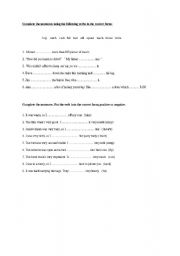 English worksheet: Past simple